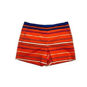 The Limited Women's Shorts Orange Blue Multicolor‎ Stripes size 10 5 inch inseam